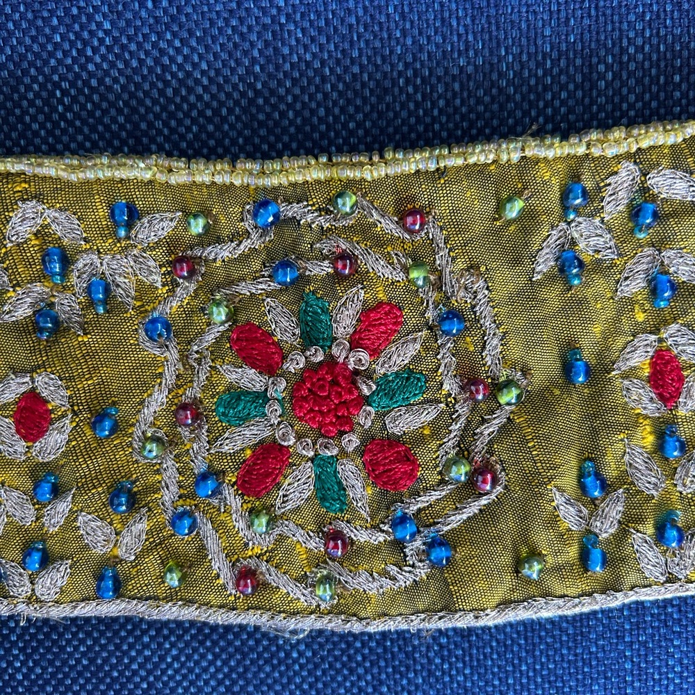 Christina Gold and Red Embroidered Belt